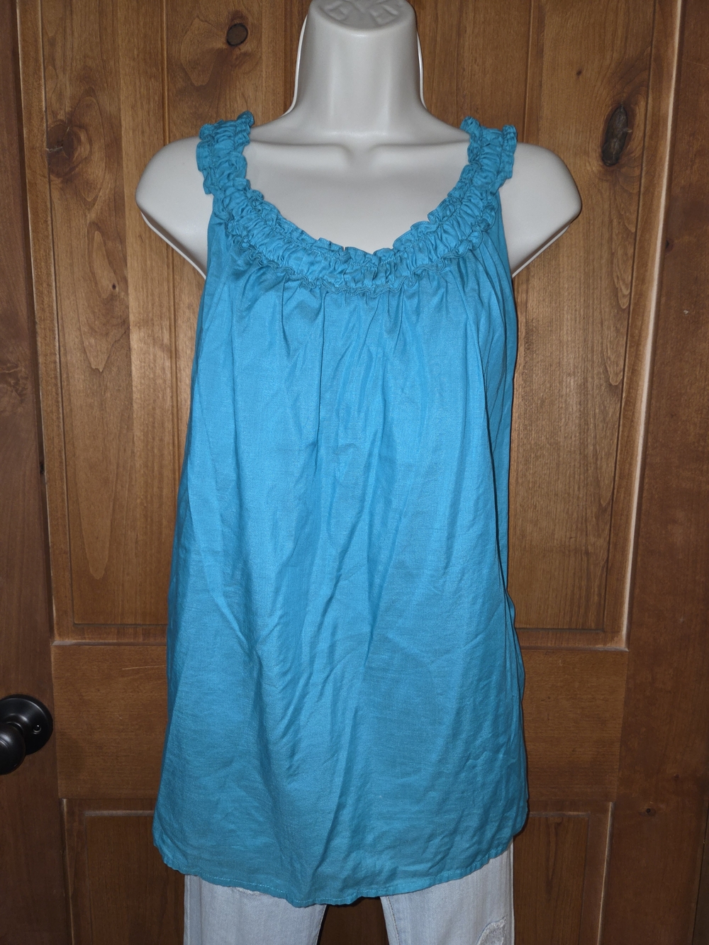 Liz Claiborne Teal Casual Sleeveless Top